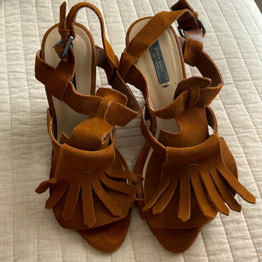 A beautiful suede wedge